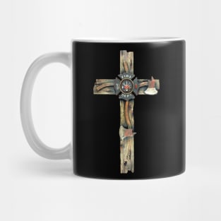 Firefighter Jesus Cross Mug